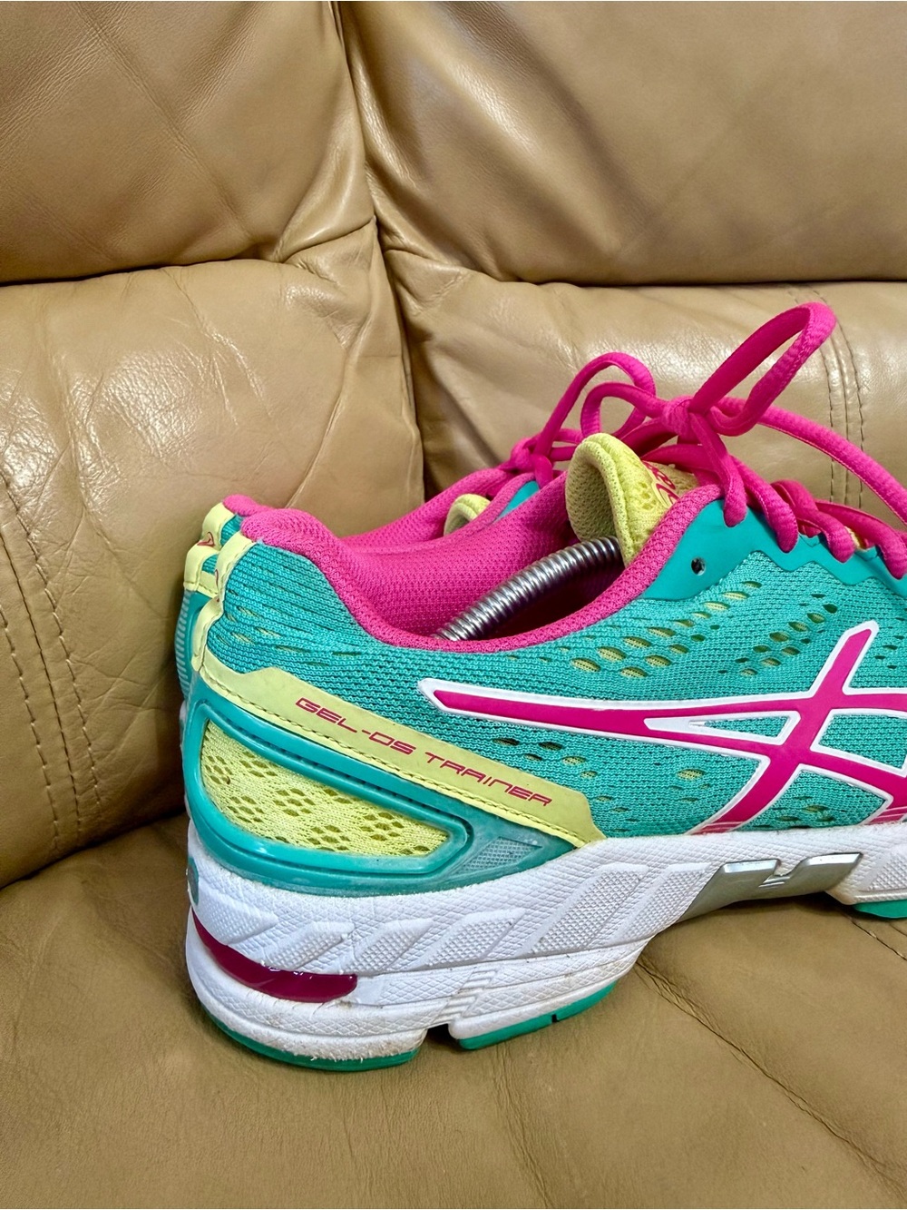 ASICS Gel-DS Trainer 19 Women's 8.5 Emerald Pink Lime Running Sneakers - Picture 5 of 12